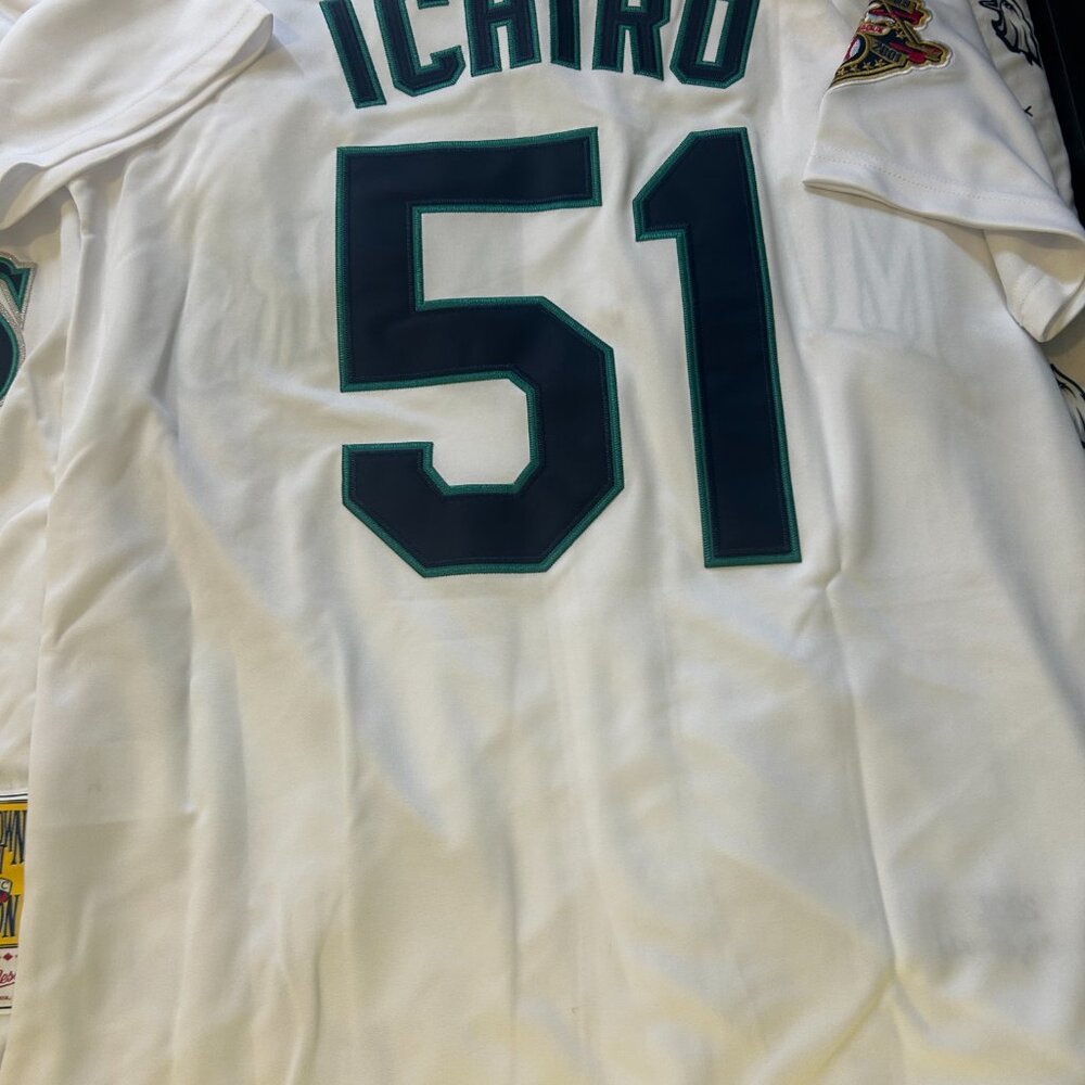 Mitchell & Ness SEATTLE MARINERS ICHIRO SUZUKI Men's JERSEY Sz M,L,XL,2X NWT - Picture 8 of 8
